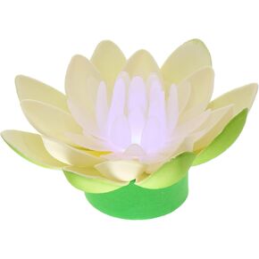 DOITOOL Colorful lotus lantern LED Floating Light LED pot lights Feng pool lights flowers Floating Pool Light decorative flower wedding decor lotus light ornament krathong lily eva