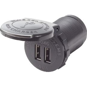 Blue Sea Systems 1046 48V 4A Socket Mount Dual USB Charger