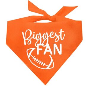 Biggest Fan Football Dog Bandana (Black, OS 538)