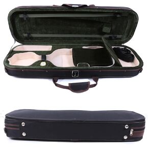 Canvas Violin case 4/4 Full Size hard Wooden Struct box Oblong Oxford violin Case Wear-Resistant with Durable Straps Lightweight travel violin case