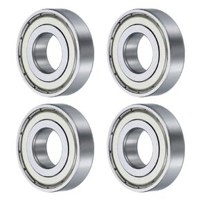 uxcell 4 Pcs 16005-2Z Deep Groove Ball Bearing, 25mm x 47mm x 8mm High Carbon Chrome Steel Z3 Double Rubber Sealed Bearing (ABEC3)