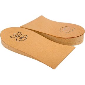 Heel Lift Elevator, Heel Raise, Heel Pad, Orthotic Wedge, Shoe Pad, Many Widths and Heights, Leather Cover, Kaps Topmed, 2 Pieces Left and Right (height 5 mm / 0.2 inch - size S)