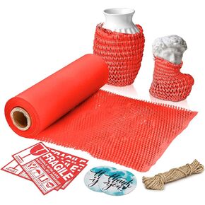 APQ Black Honeycomb Packing Paper for Moving Breakables, 15 Inch x 100 Feet. 1 Roll of Honeycomb Paper Wrap for Packing. Perforated Packing Materials for Fragile Items. Moving Paper Wrap for Packing