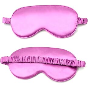 Silk Sleeping Mask,Silk Eye Mask with Adjustable Strap, Sleeping Aid Blindfold for Nap, Sleep Mask for Women to Full Night's Sleep, Travel and Nap.(Blue,I Pack)