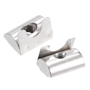 uxcell M8 Roll in Spring T Nut with Spring Sheet Carbon Steel for 4040 Series Aluminum Extrusion Profile Rail with 8mm Slot 12Pcs