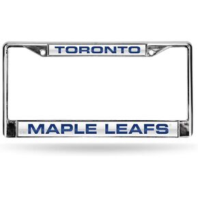 Rico Industries NHL Chrome Laser License Frame 12" x 6" Laser Cut Chrome Frame - Car/Truck/SUV Automobile Accessory