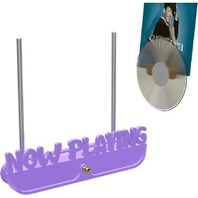 Now Playing Vinyl Record Tabletop Stand, Vinyl Record Stand Wall Holder,Turntable Accessories Album Holder LP Vinyl Record Storage Display Stand (Black)