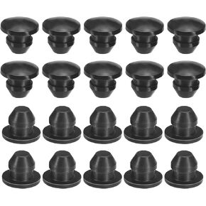 سدادات ثقب دائرية من السيليكون من باتيكل 22 مم/0.87 بوصة، 12 قطعة غطاء رأس واقي لقفل مقابس ثقب الأثاث، أسود in Kuwait