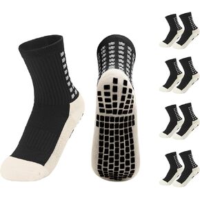 Yufree Youth Grip Soccer Socks - Boys and Girls Athletic Sport Socks for Baseball Football Basketball Hockey Rugby 4 Pcs
