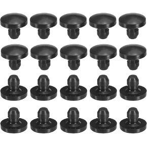 PATIKIL Silicone Round Hole Plugs 22mm/0.87inch, 12 Pack Protective Cover Cap Head for Locking Furniture Hole Plugs, Black