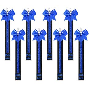 CEELGON Cheer Ribbon for Backpack, Glitter Pin Strap, Cheer Keychain Bulk Gifts, Cheerleader Bag Tag Holder