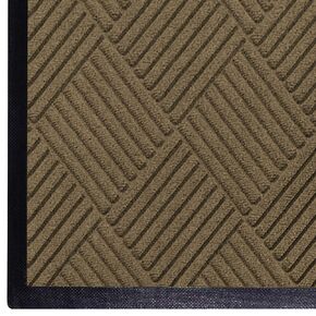 M+A Matting WaterHog Diamond | Commercial-Grade Entrance Mat with Rubber Border – Indoor/Outdoor, Quick Drying, Stain Resistant Door Mat (Charcoal, 4' x 6')