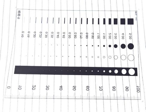 Flaw SEC Size Estimation Chart Dirt Test Gauge for Dot and Line Defects Measuring (1) in Saudi Arabia