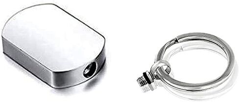 N+A Personalized Cremation Urn Keychain for Ash,Stainless Steel Name Date Memorial Customized Cremation Ash Keyring Necklace Keepsake Gift for Families,Friends(Free Funnel Fill Kit Set + Chain) in Saudi Arabia