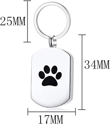 N+A Personalized Cremation Urn Keychain for Ash,Stainless Steel Name Date Memorial Customized Cremation Ash Keyring Necklace Keepsake Gift for Families,Friends(Free Funnel Fill Kit Set + Chain) in Saudi Arabia