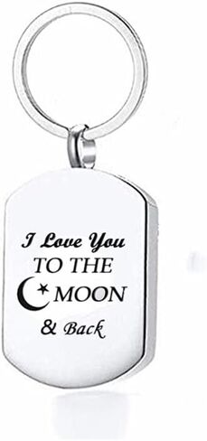 N+A Personalized Cremation Urn Keychain for Ash,Stainless Steel Name Date Memorial Customized Cremation Ash Keyring Necklace Keepsake Gift for Families,Friends(Free Funnel Fill Kit Set + Chain) in Saudi Arabia