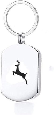 N+A Personalized Cremation Urn Keychain for Ash,Stainless Steel Name Date Memorial Customized Cremation Ash Keyring Necklace Keepsake Gift for Families,Friends(Free Funnel Fill Kit Set + Chain) in Saudi Arabia