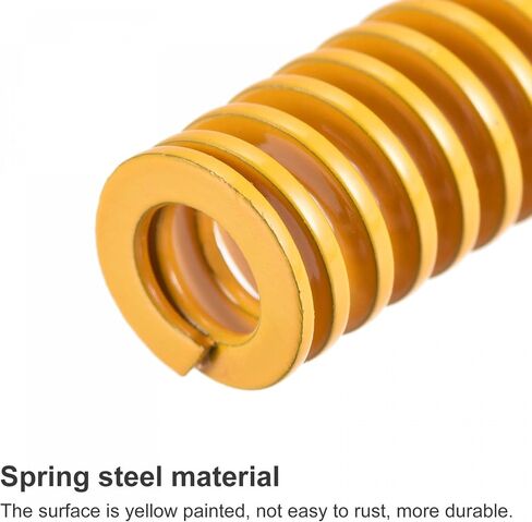 uxcell 3D Printer Die Spring, 18mm OD 20mm Long 5pcs Spiral Stamping Light Load Compression Mould Die Springs for 3D Printer Electric Part, Yellow in Saudi Arabia