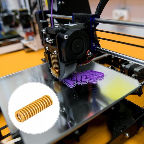 uxcell 3D Printer Die Spring, 18mm OD 20mm Long 5pcs Spiral Stamping Light Load Compression Mould Die Springs for 3D Printer Electric Part, Yellow in Saudi Arabia