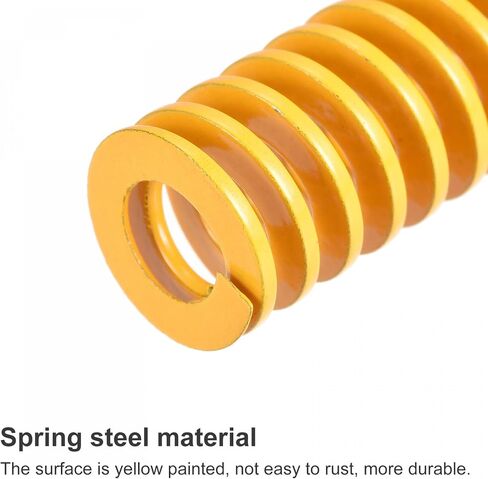 uxcell 3D Printer Die Spring, 18mm OD 20mm Long 5pcs Spiral Stamping Light Load Compression Mould Die Springs for 3D Printer Electric Part, Yellow in Saudi Arabia