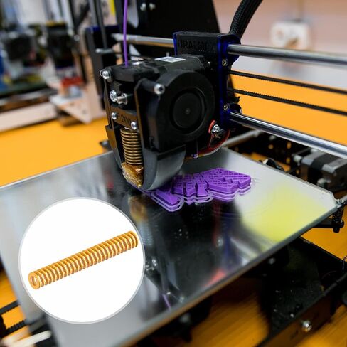 uxcell 3D Printer Die Spring, 18mm OD 20mm Long 5pcs Spiral Stamping Light Load Compression Mould Die Springs for 3D Printer Electric Part, Yellow in Saudi Arabia