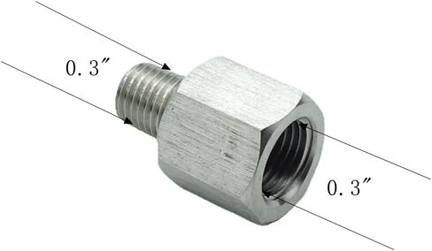 2 قطعة 1/8 "ذكر NPT إلى 1/16" أنثى NPT جلبة ماسورة من الفولاذ المقاوم للصدأ تركيب مقياس محول in Kuwait
