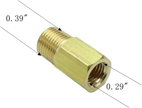 2 Pcs 1/8" Male NPT to 1/16" Female NPT Bushing Stainless Steel Pipe Fitting Gauge Adapter in Kuwait