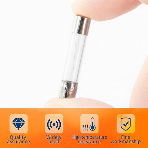 مجموعة متنوعة من 360 قطعة من الصمامات الزجاجية سريعة النفخ، 5 × 20 مم / 6 × 30 مم، 250 فولت - مجموعة الصمامات الأساسية للإلكترونيات والأجهزة المنزلية وإصلاحات إضاءة عيد الميلاد، مثالية للكهربائيين وذوي الأعمال اليدوية in Saudi Arabia