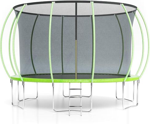 Trampoline 10FT 12FT 14FT 16FT, Trampolines for Kids & Adults, Trampoline with Enclosure, Ladder, Recreational Trampolines for Outdoor Jump, ASTM Approved in Saudi Arabia