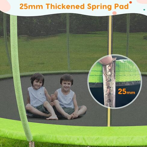 Trampoline 10FT 12FT 14FT 16FT, Trampolines for Kids & Adults, Trampoline with Enclosure, Ladder, Recreational Trampolines for Outdoor Jump, ASTM Approved in Saudi Arabia