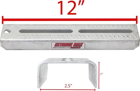 Extreme Max 3006.7072 12" Galvanized Swivel-Top Bunk Bracket with Hardware for 2" x 3" Trailer - 2-Pack in Saudi Arabia