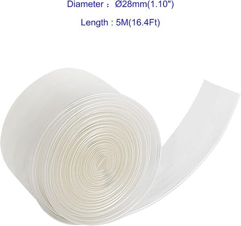 Aoje-Link 15mm ID Transparent Heat Shrink Tubing Shrinkable Tube 5M(16.4Ft) 1pcs in Saudi Arabia