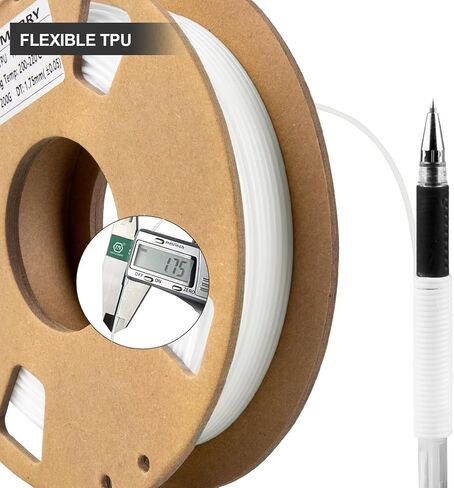 TPU Filament 1.75mm Bundle, TINMORRY 3D Printer Filament Bundle, 200g x 5 spools, Transparent + Transparent Orange + Transparent Yellow + Transparent Violet + Transparent Emerald Green in Saudi Arabia