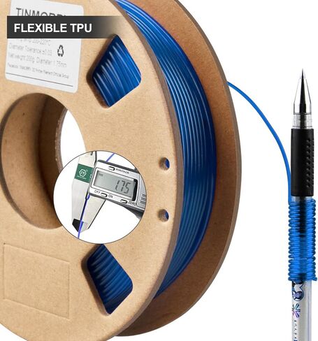 TPU Filament 1.75mm Bundle, TINMORRY 3D Printer Filament Bundle, 200g x 5 spools, Transparent + Transparent Orange + Transparent Yellow + Transparent Violet + Transparent Emerald Green in Saudi Arabia