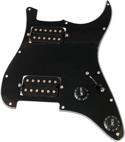 Prewired Strat Pickguard HH with Ceramic Double Colis Humbucker Pickups Fit Strat Guitar Part White Pearl in Saudi Arabia