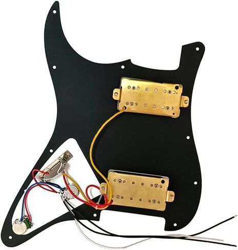 Prewired Strat Pickguard HH with Ceramic Double Colis Humbucker Pickups Fit Strat Guitar Part White Pearl in Saudi Arabia