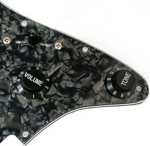 Prewired Strat Pickguard HH with Ceramic Double Colis Humbucker Pickups Fit Strat Guitar Part White Pearl in Saudi Arabia