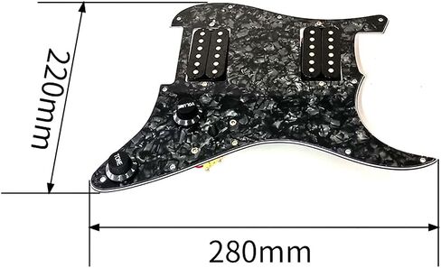 Prewired Strat Pickguard HH with Ceramic Double Colis Humbucker Pickups Fit Strat Guitar Part White Pearl in Saudi Arabia