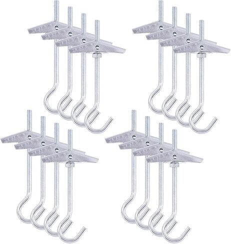 32Pcs M5×75 Heavy Duty Carbon Steel Ceiling Hooks Spring Toggle Wing Bolts Wall Fixing Ceiling Hooks Pothook Wall Fixing Anchors Ceiling for Hanging Plants in Saudi Arabia