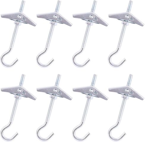 32Pcs M5×75 Heavy Duty Carbon Steel Ceiling Hooks Spring Toggle Wing Bolts Wall Fixing Ceiling Hooks Pothook Wall Fixing Anchors Ceiling for Hanging Plants in Kuwait