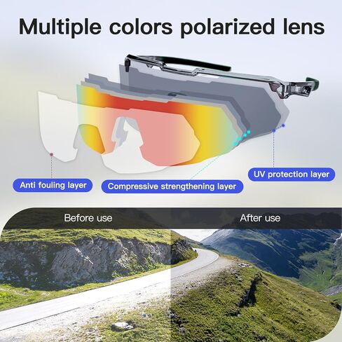 Santic Cycling Glasses Ultra Light Sunglasses with UV Protection and Polarized Lens in Saudi Arabia