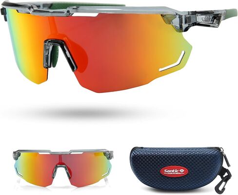 Santic Cycling Glasses Ultra Light Sunglasses with UV Protection and Polarized Lens in Saudi Arabia