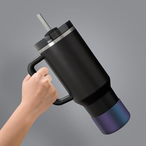Chameleon Silicone Water Bottle Boot, Compatible with Stanley Tumbler 20 30 40oz & Hydroflask 12-24oz Bottle, Fit More Bottle/Tumblers 2.8-2.95in Bottom Anti-Slip Protector Rubber Sleeve in Saudi Arabia