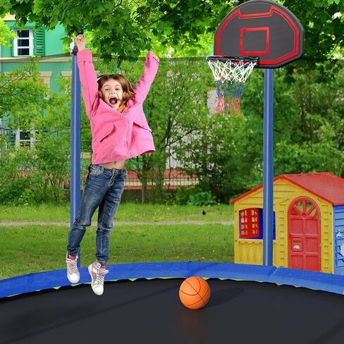 16FT 14FT 15FT 12FT 10FT Trampoline for Kids and Adults, Large Outdoor Trampoline with Slides, Ladder, Backyard Trampoline with Net, Capacity for 5-8 Kids and Adults,ASTM Approval in Saudi Arabia