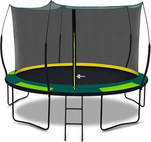 16FT 14FT 15FT 12FT 10FT Trampoline for Kids and Adults, Large Outdoor Trampoline with Slides, Ladder, Backyard Trampoline with Net, Capacity for 5-8 Kids and Adults,ASTM Approval in Saudi Arabia