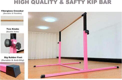 4FT/5FT Gymnastic Bar Set Gymnastics Horizontal Bar Gymnastics Kip Bar for Kids Home Use in Saudi Arabia