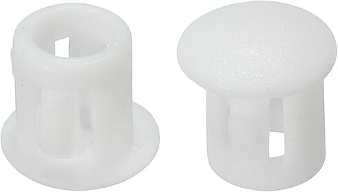 PATIKIL 6mm (1/4") Plastic Hole Plugs, 60Pcs Flush Type Round Hole Plugs Cover Snap in Locking Hole Tube for Table Kitchen Cabinet Furniture, Black in Saudi Arabia