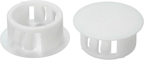 PATIKIL 6mm (1/4") Plastic Hole Plugs, 60Pcs Flush Type Round Hole Plugs Cover Snap in Locking Hole Tube for Table Kitchen Cabinet Furniture, Black in Saudi Arabia