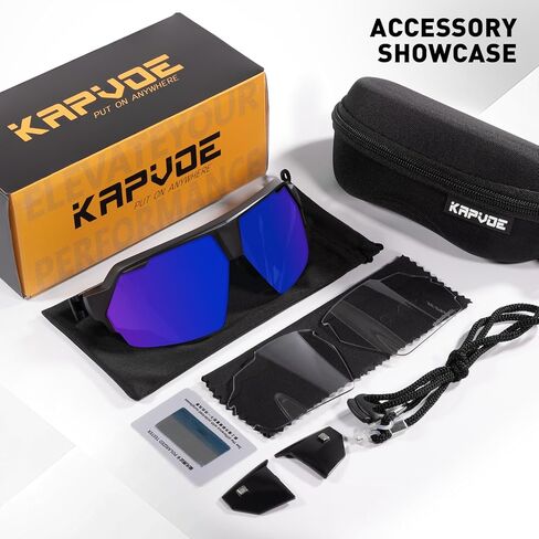 KAPVOE Polarized Cycling Sunglasses Sports Glasses UV400 Protection Men Women Bicycle Goggles in Kuwait