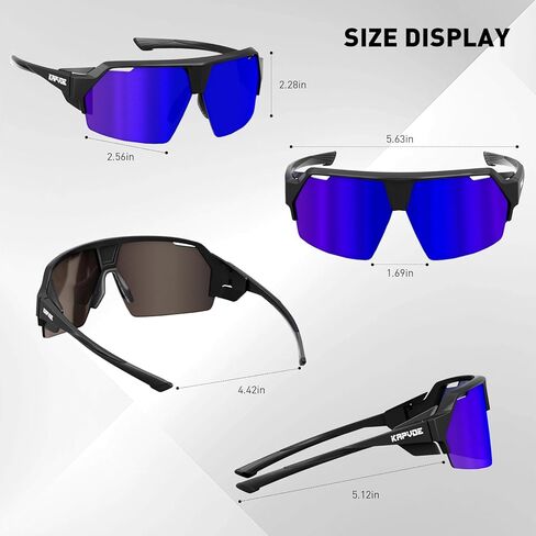 KAPVOE Polarized Cycling Sunglasses Sports Glasses UV400 Protection Men Women Bicycle Goggles in Kuwait